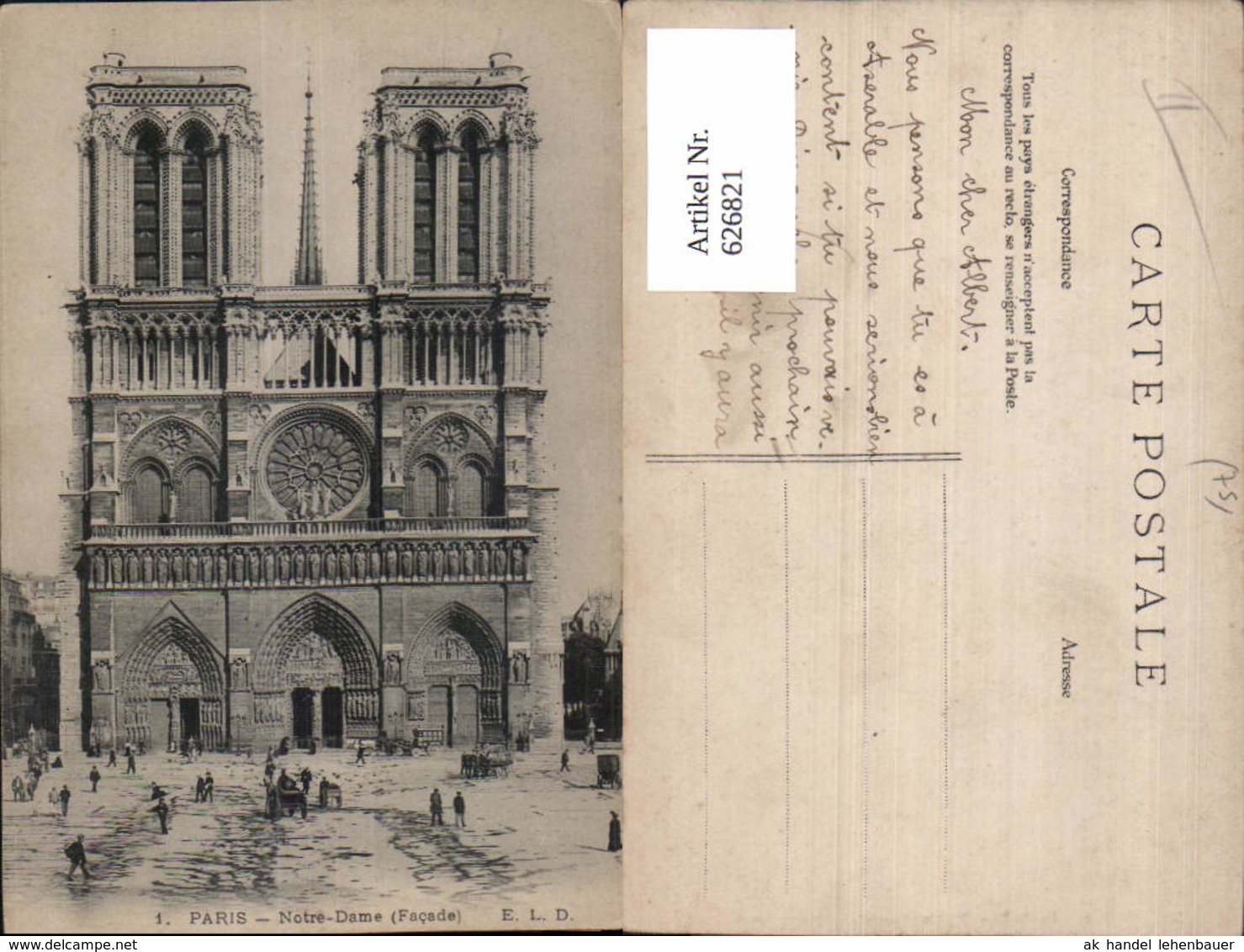 626821,Paris Notre-Dame Facade France - Sonstige & Ohne Zuordnung