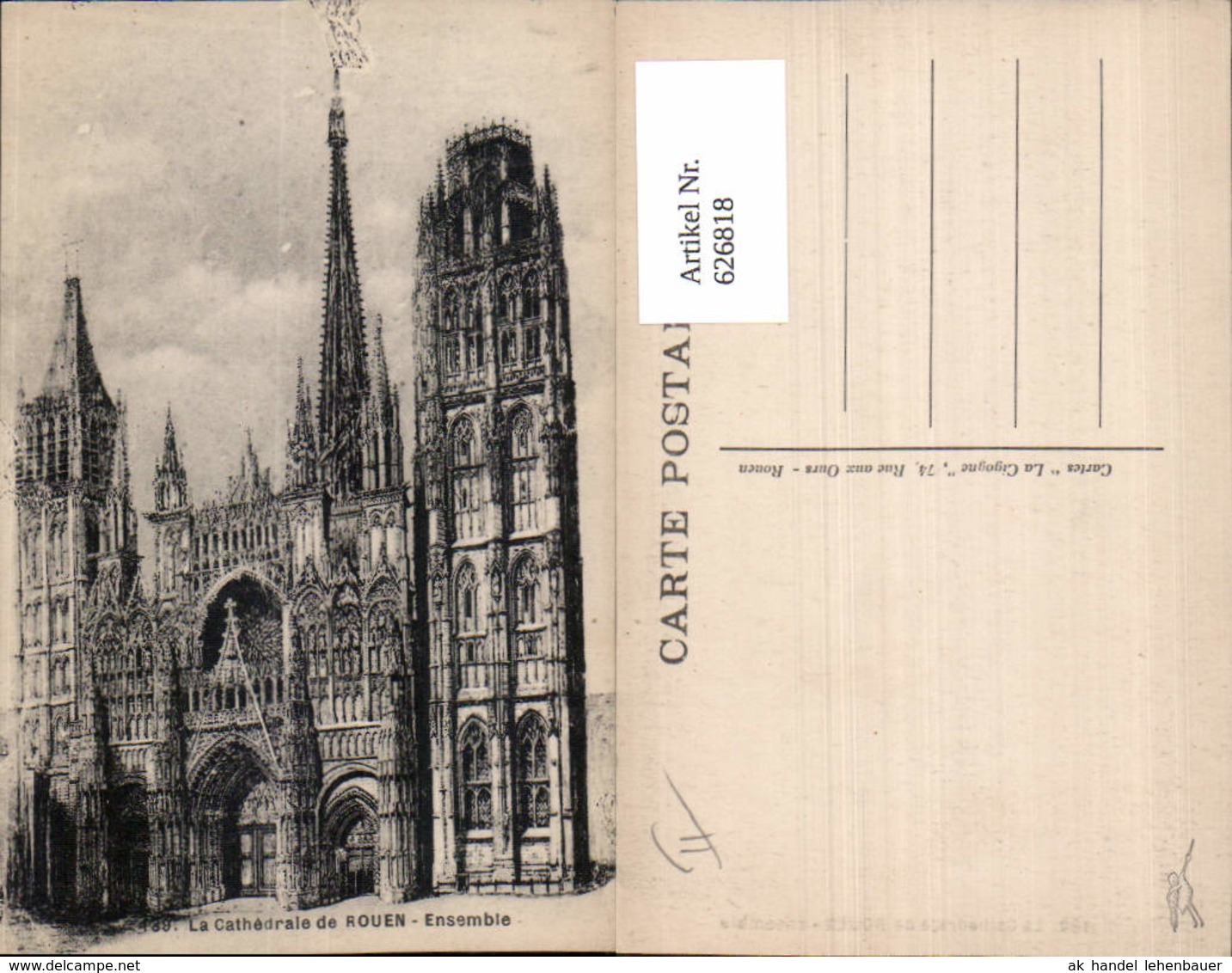 626818,La Cathedrale De Rouen Ensemble France - Rouen