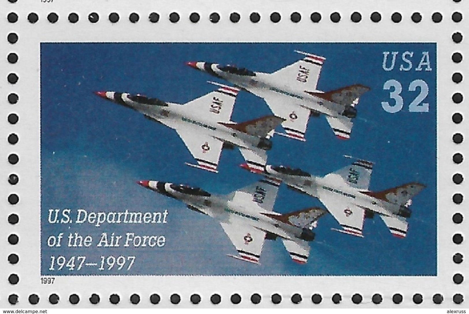 US Aviation 1997 Air Force, Warplanes Thunderbirds Squadron, Scott # 3167,VF MNH** - Airplanes