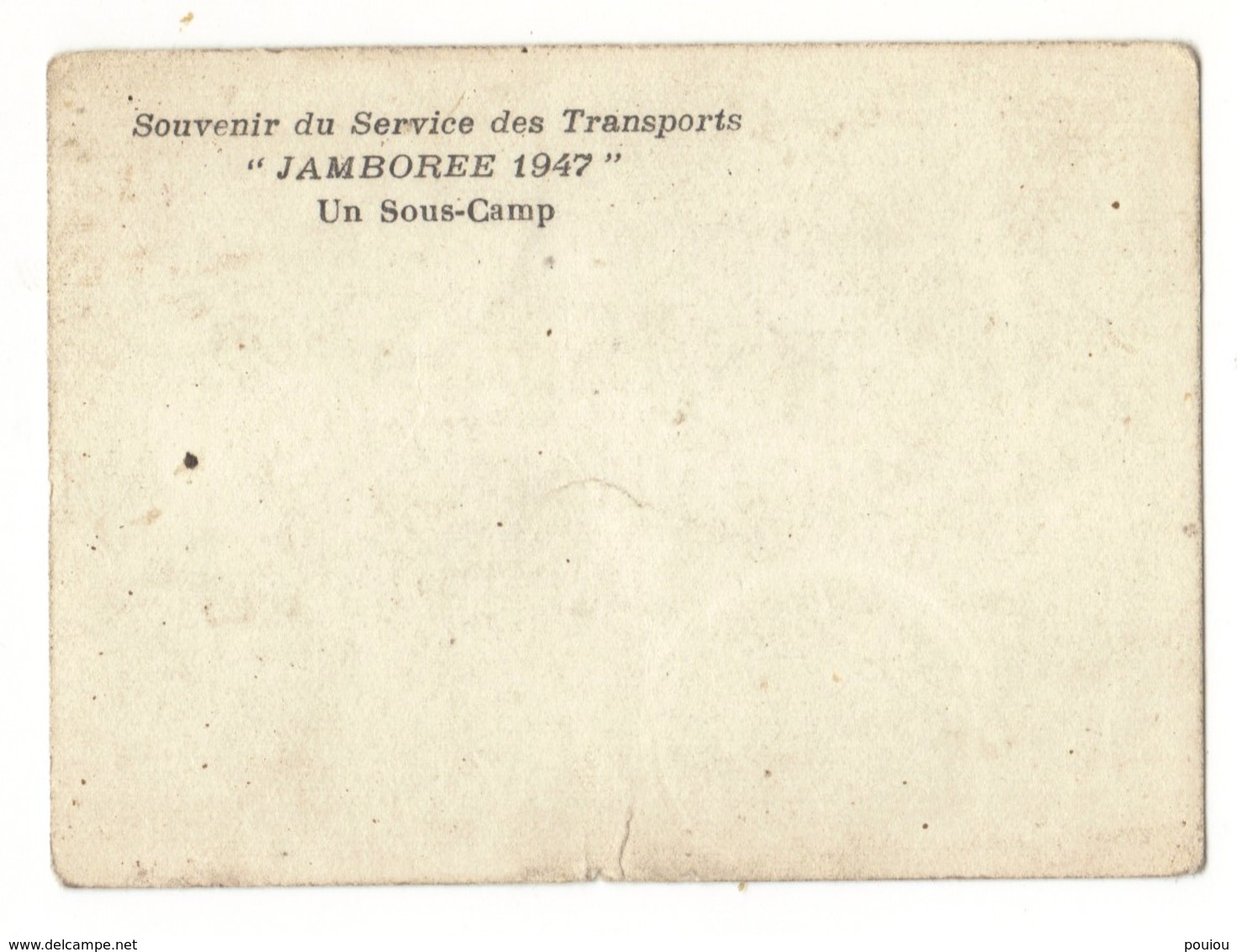 Photo Scout Scoutisme Jamborée 1947 Souvenir Service Des Transports Un Sous Camp - Sports