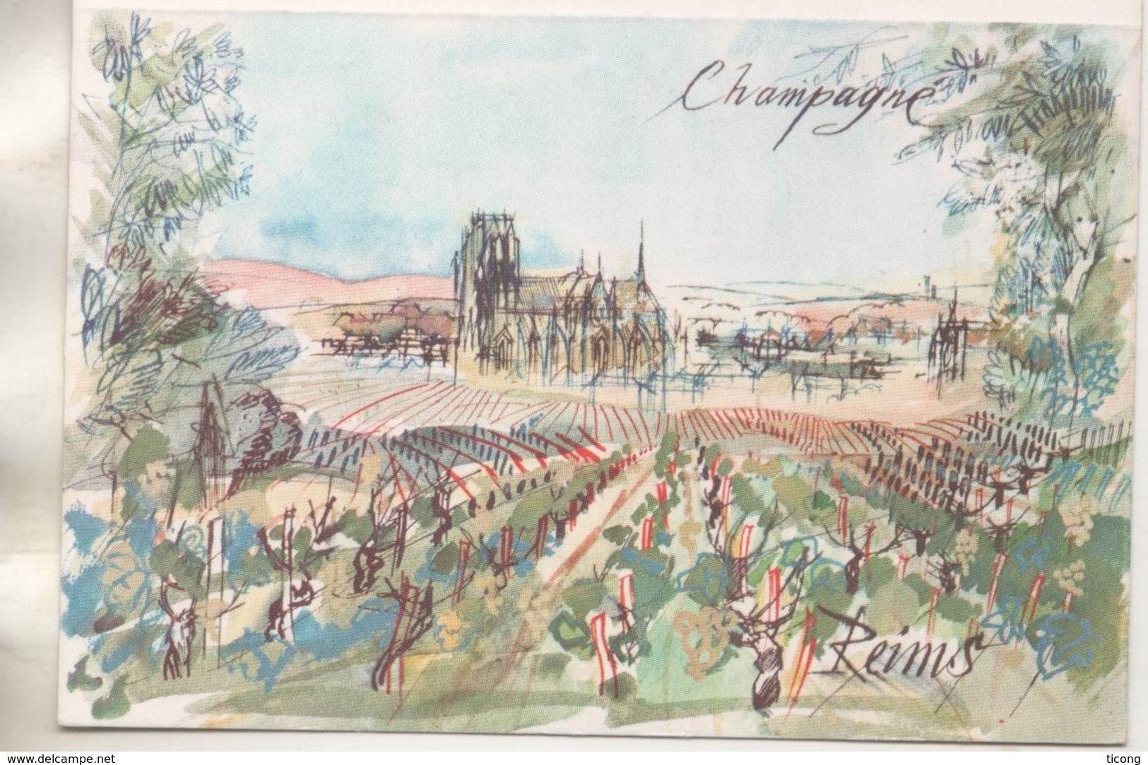 CALENDRIER 1985 REIMS CHAMPAGNE, CATHEDRALE, VIGNES , VOIR LES SCANNERS - Petit Format : 1981-90