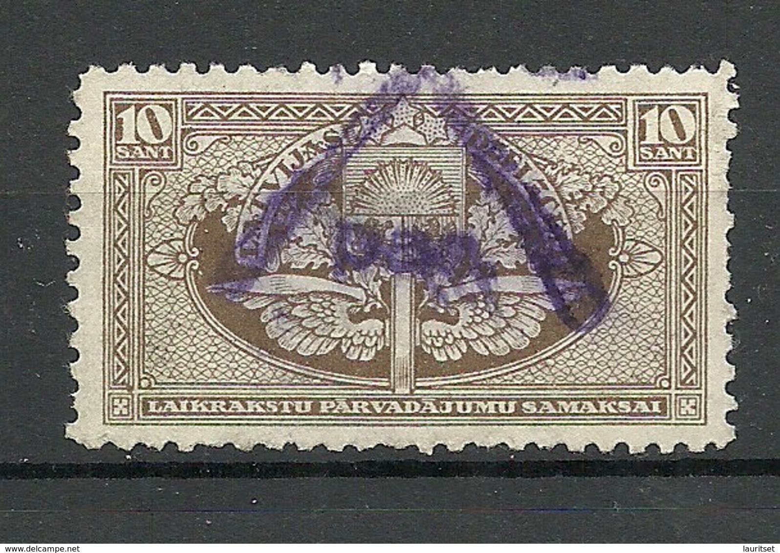 Lettland Latvia 1926 Eisenbahn Railway Tax 10 S. O - Lettland