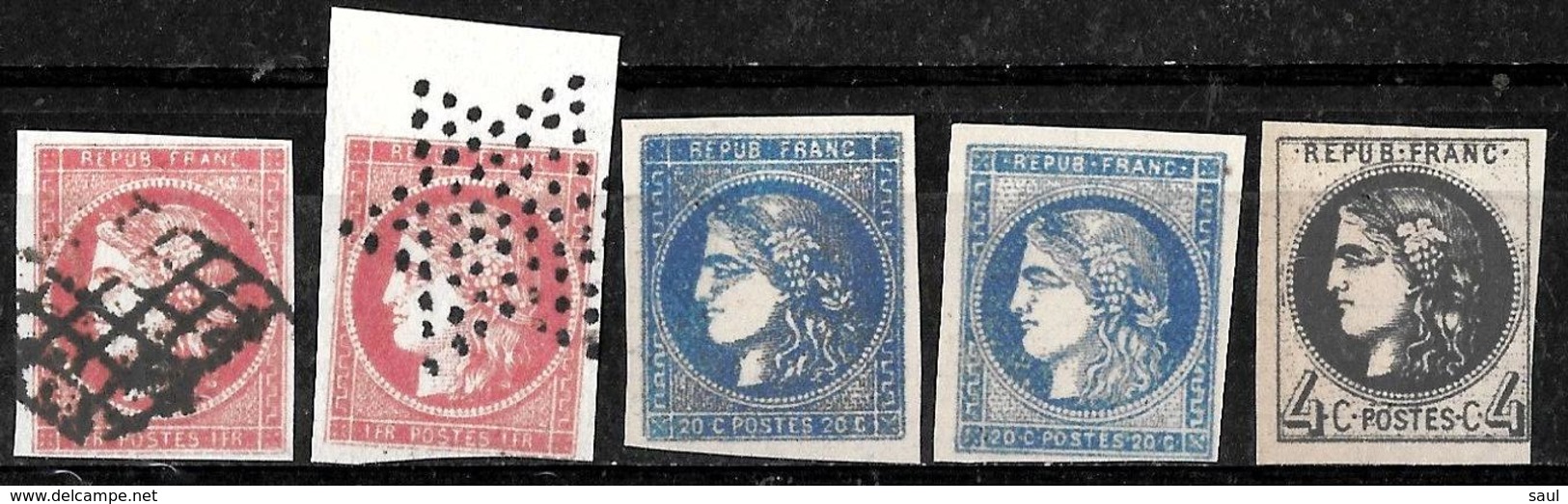 899 - FRANCE - 1850-70 - CERES  - FORGERIES - FAUX - FALSCHEN - FAKES - Collections (without Album)