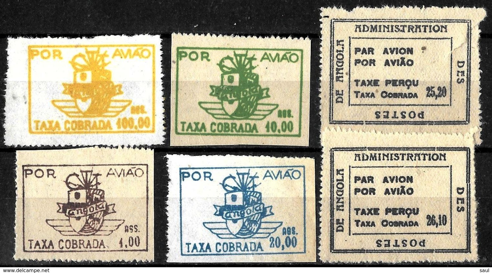 900 - PORTUGAL - ANGOLA - 1947- AIR MAIL ISSUE - FAUX, FORGERIES, FALSES, FALSCHEN, FAKES, FALSOS - Collezioni (senza Album)