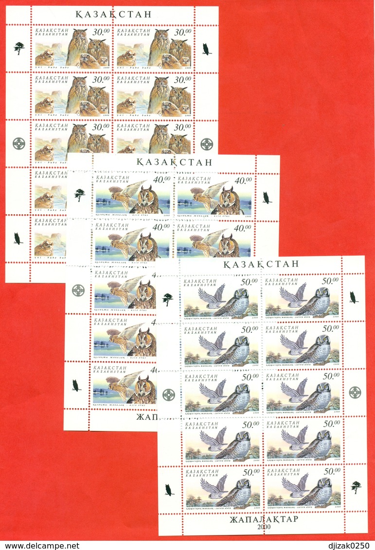 Kazakhstan 2000. Small Sheets. Rare. - Owls