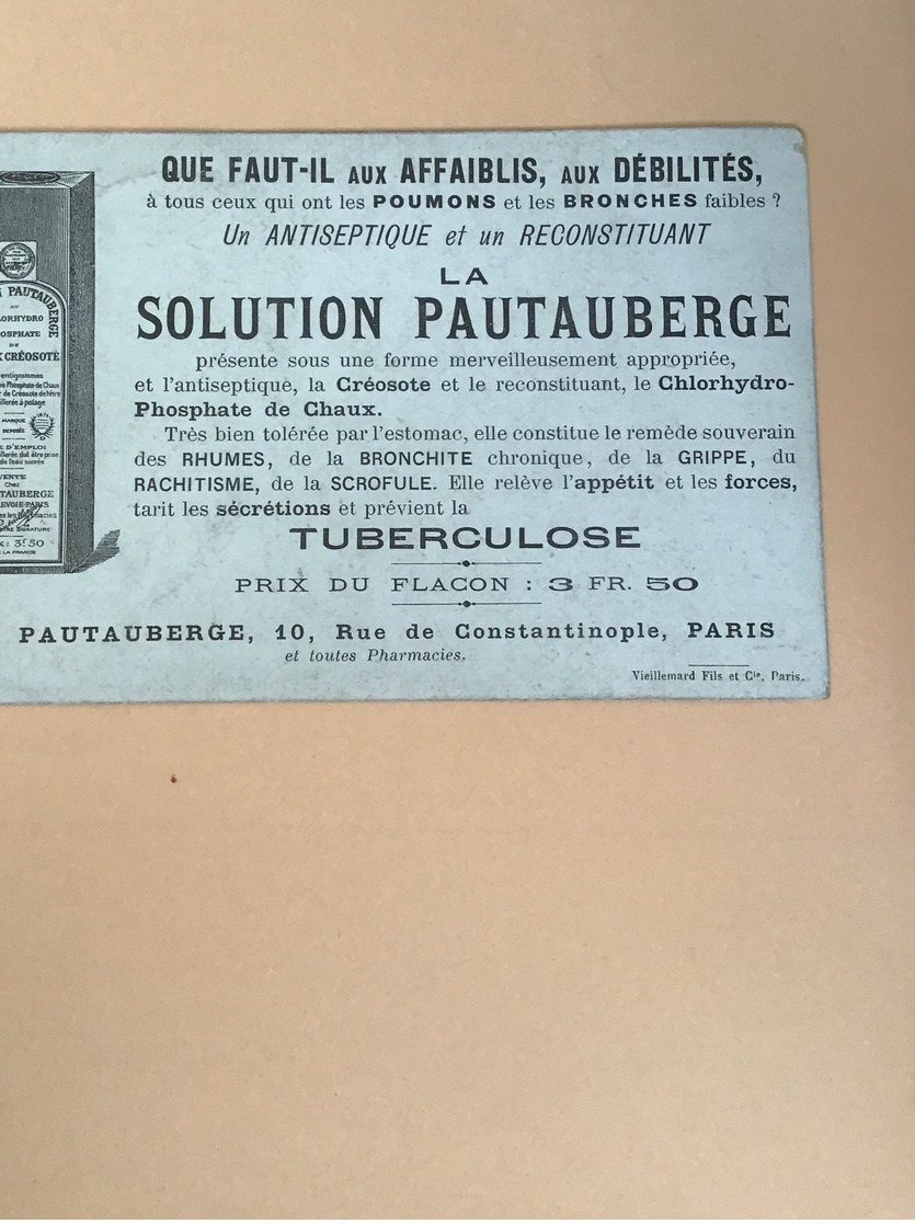 Carte La Solution Pautauberge Previent La Tuberculose - Advertising