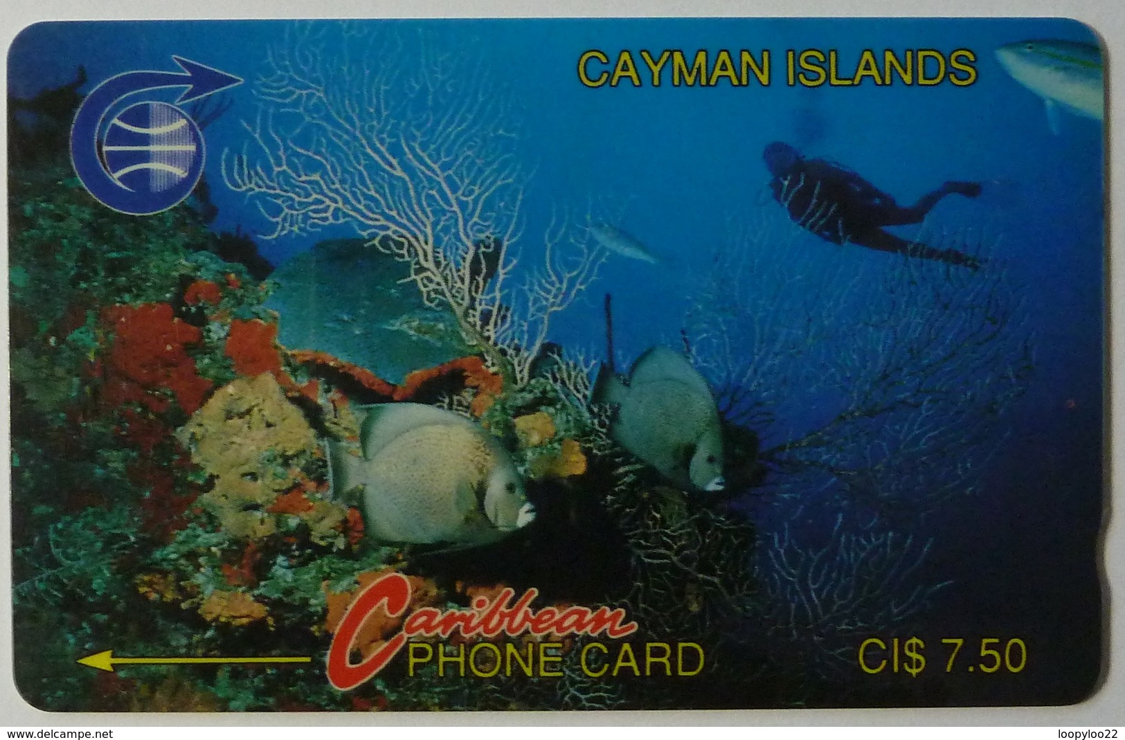 CAYMAN ISLANDS - GPT - CAY-2A - Underwater - Diver - 2CCIA - $7.50 - Used - Cayman Islands