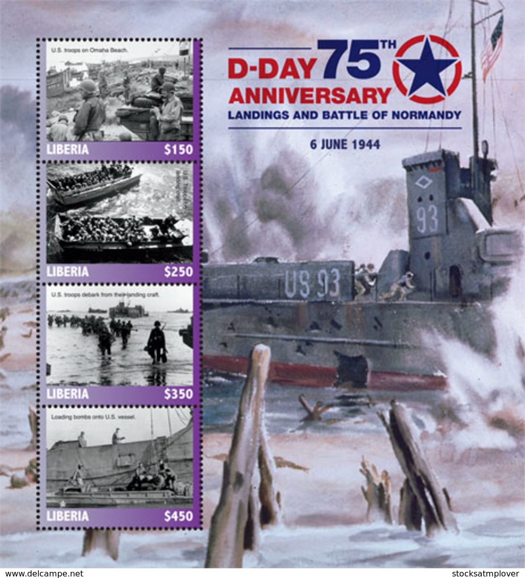 Liberia  2019  D-DAY , World War II   I201901 - Liberia