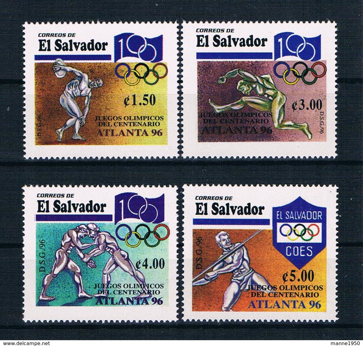 El Salvador 1996 Olympia Mi.Nr. 2024/27 Kpl. Satz ** - El Salvador
