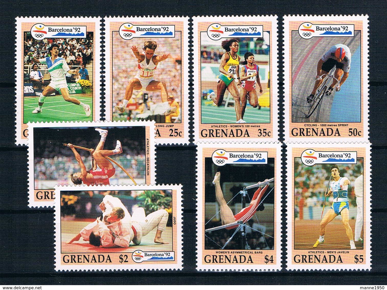 Grenada 1992 Olympia Mi.Nr. 2440/47 Kpl. Satz ** - Grenada (1974-...)