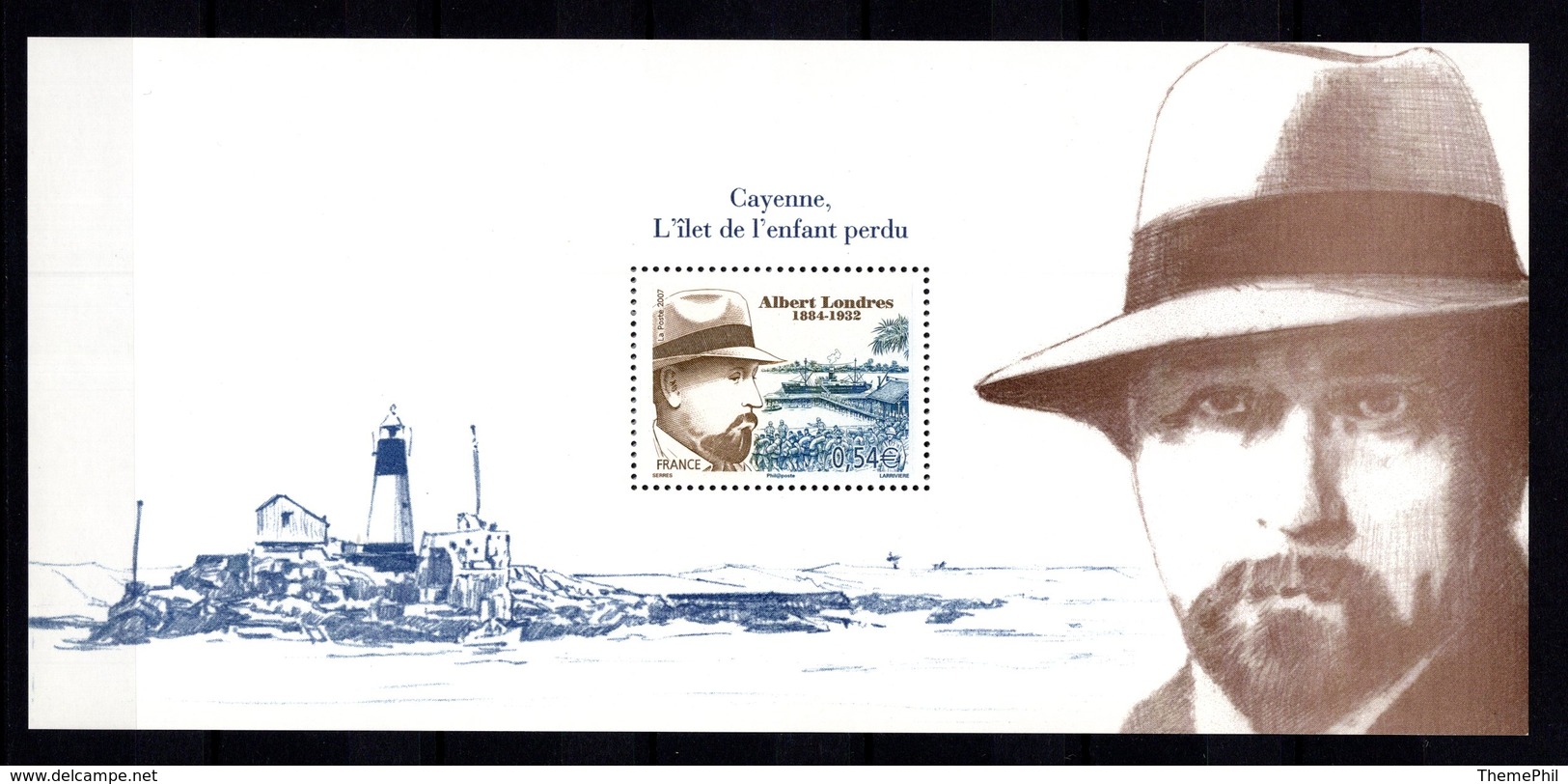 France 2007 R MNH Souvenir Sheet Albert Londres Journalist Lighthouses Phares Faros Leuchtturme Mayaki Vuurtorens - Lighthouses