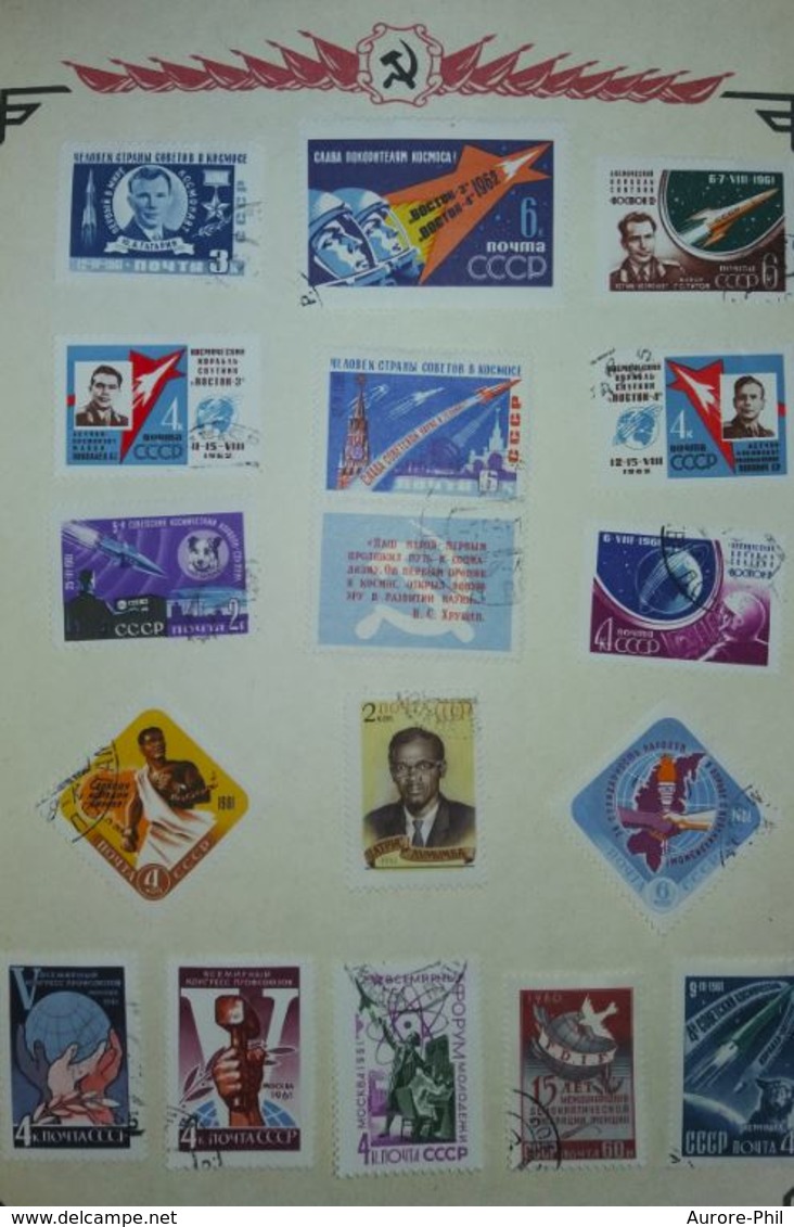 Timbres Russie CCCP URSS - 150 Timbres Oblitérés Avec Charnières (Russia Postage Stamps - ПочтовыЕ МАРКИ) - Collections