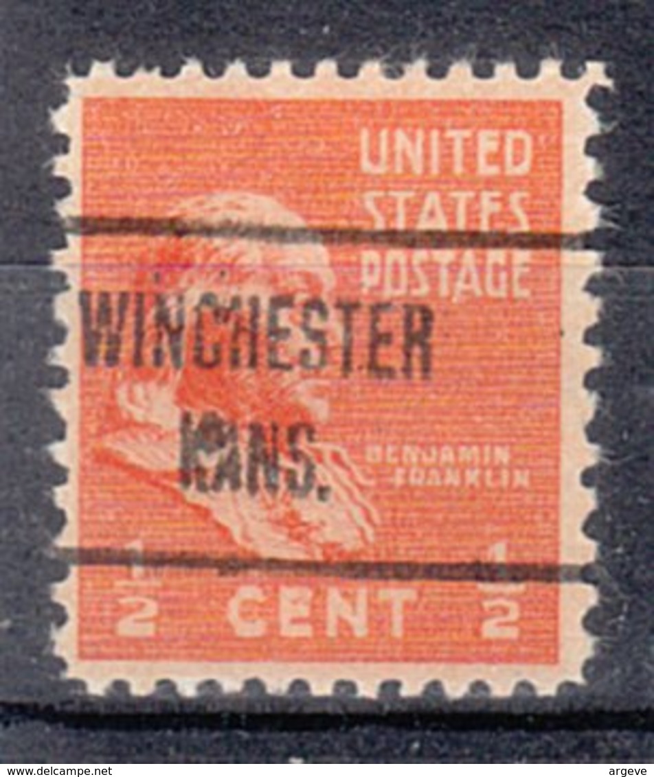 USA Precancel Vorausentwertung Preo, Locals Kansas, Winchester 723 - Precancels