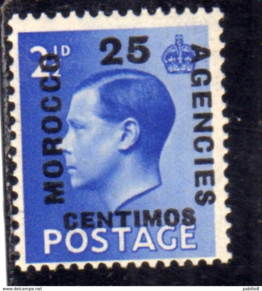 MAROC MAROCCO MOROCCO AGENCIES 1936 KING GEORGE V 25c On 2 1/2p MNH - Uffici In Marocco / Tangeri (…-1958)
