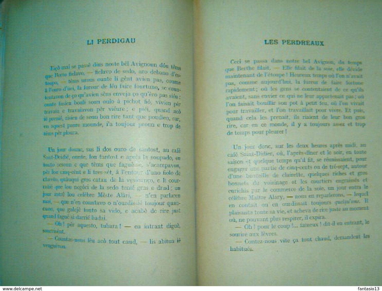 Contes Provençaux  Texte Provençal Et Traduction Française J. Roumanille  1927 - Provence - Alpes-du-Sud