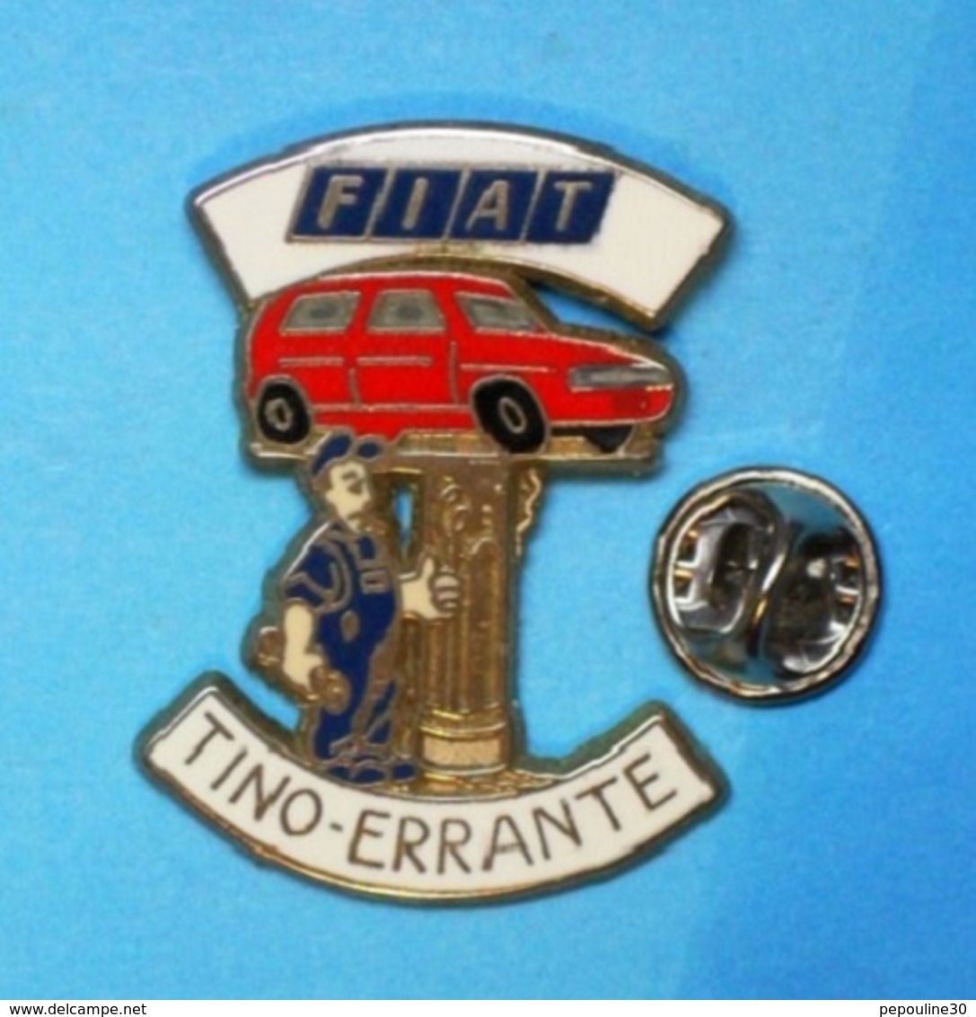 1 PIN'S //  ** GARAGE AUTOMOBILE / FIAT / Tino ERRANTE / BRUNOY ** . (Ballard 77) . 3,8 Cm - Fiat
