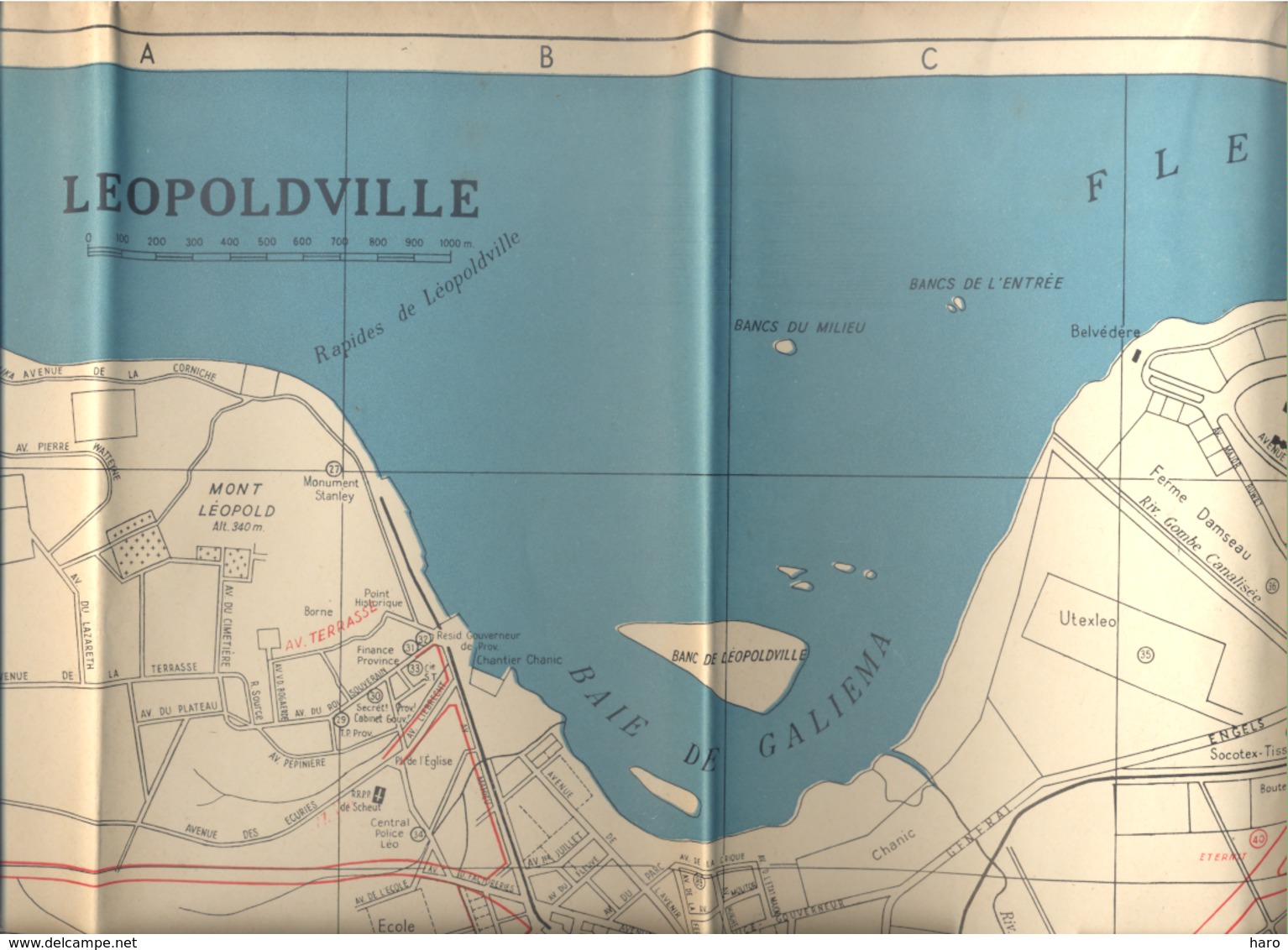 CONGO BELGE - Nouveau Plan De LEOPOLDVILLE + Plan Des Extensions - 1954 (b258) - Autres & Non Classés