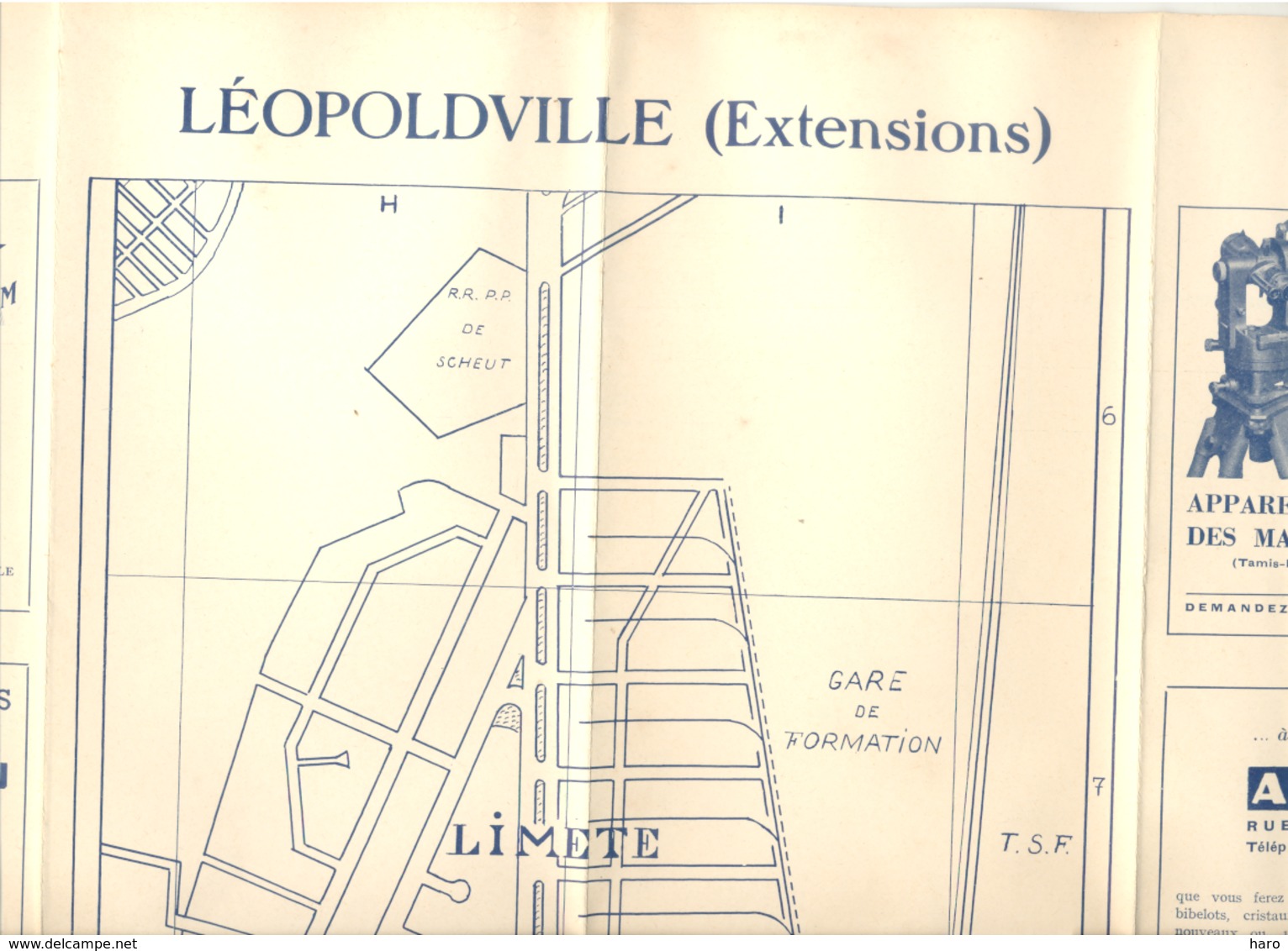 CONGO BELGE - Nouveau Plan De LEOPOLDVILLE + Plan Des Extensions - 1954 (b258) - Autres & Non Classés