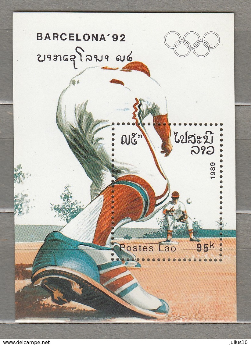 LAOS 1992 Summer Olympic Games Barselona MNH (**) Mi Bl 142 #24867 - Laos