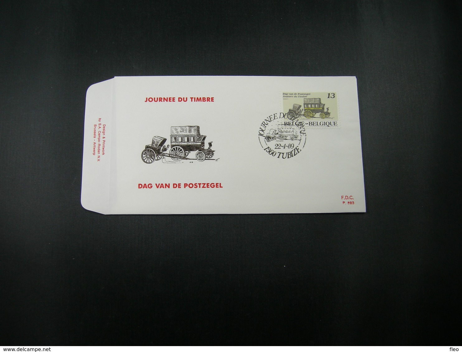 BELG.1989 2322 FDC (Tubize) : " Journée Du Timbre / Dag Van De Postzegel 1989 " - 1991-2000
