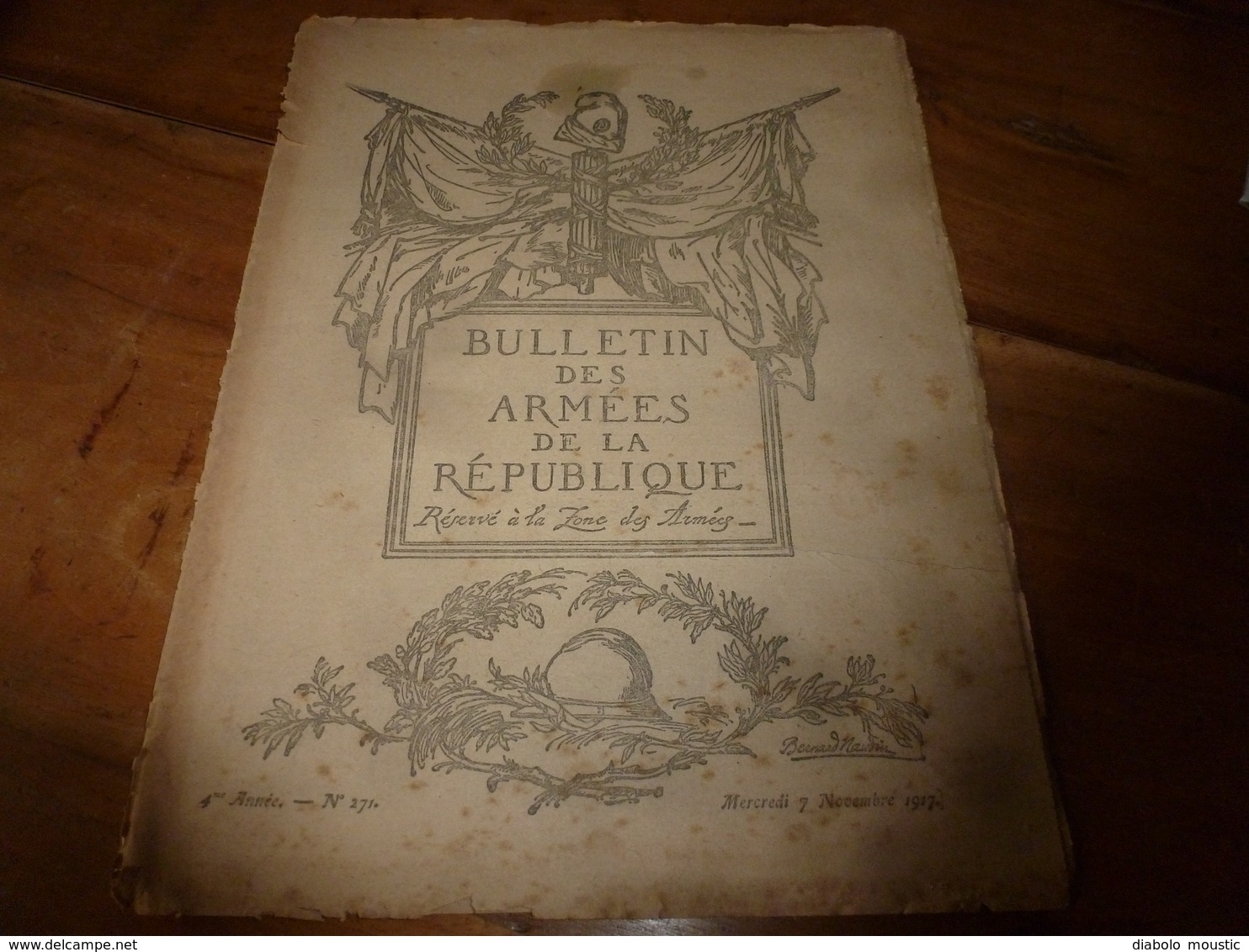 1917 Le 7 Nov: BAR:  La Bataille Italienne;Le Poilu Américain; L'école Mutuelle Du Cuistot (de L'Echo Des Marmites); Etc - Français