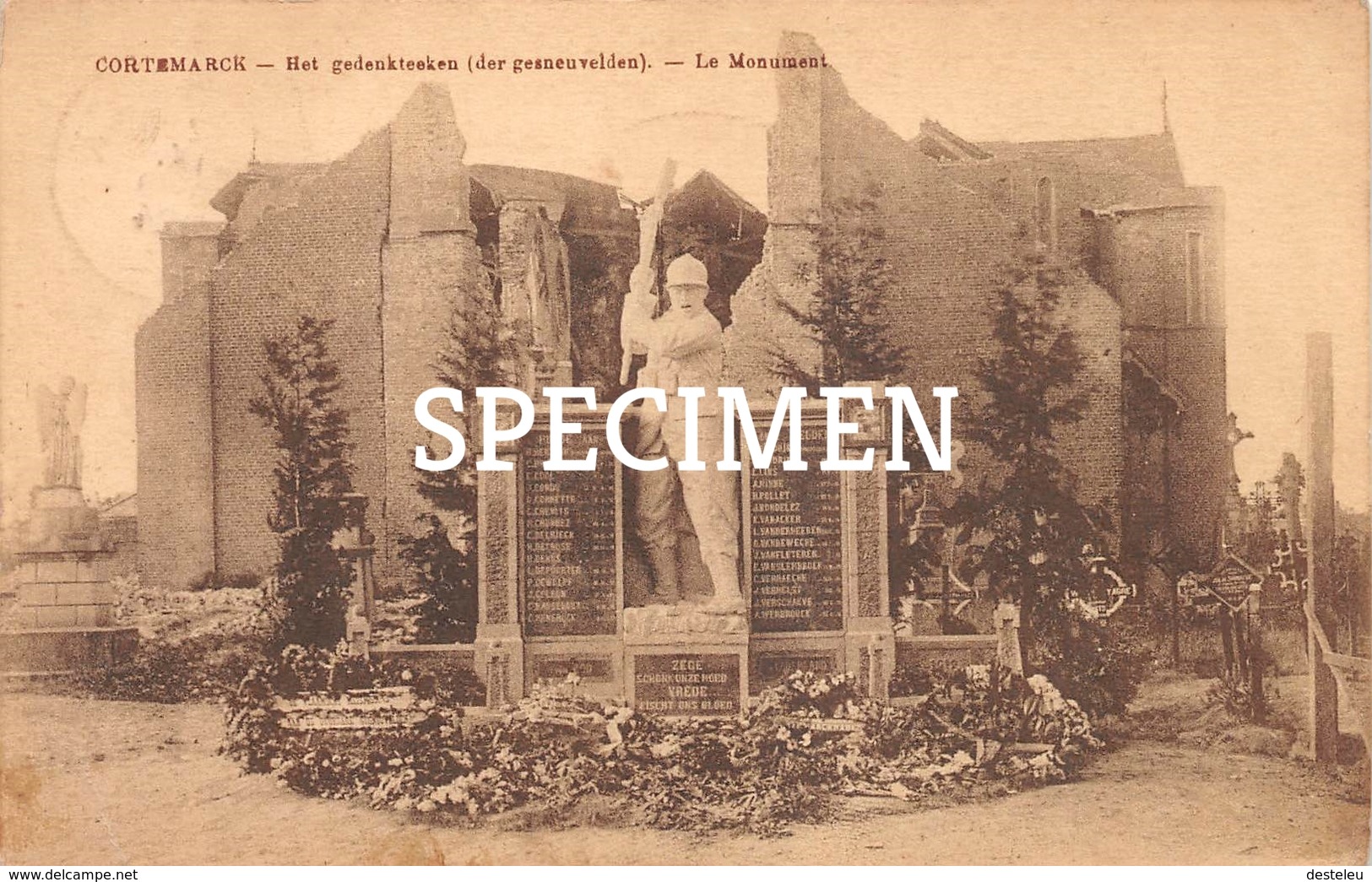 Het Gedenkteken Der Gesneuvelden Le Monument - KORTEMARK - Kortemark