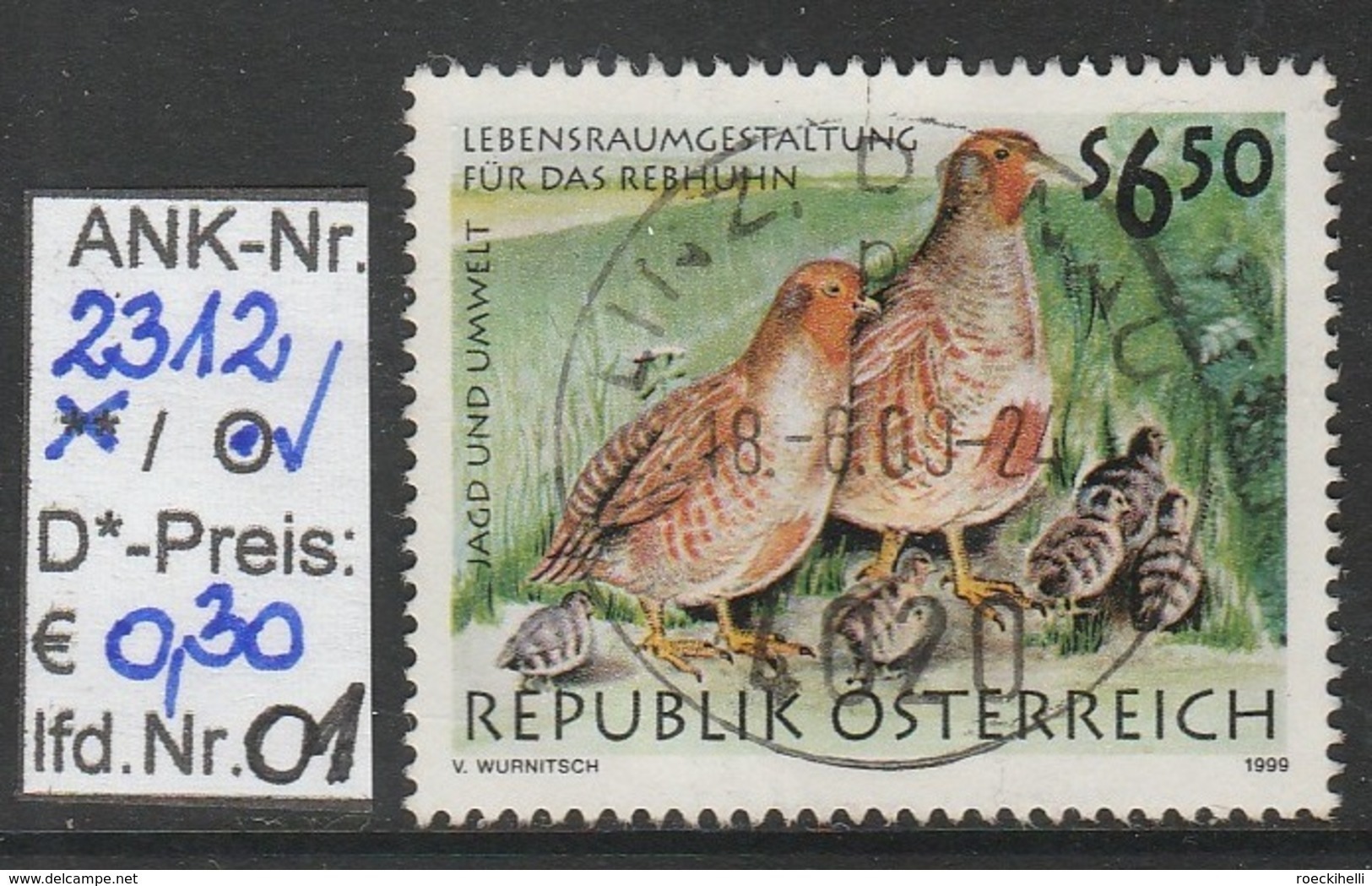 7.5.1999 -  SM "Jagd Und Umwelt"  -  O Gestempelt  -  Siehe Scan  (2312o 01-08) - Used Stamps