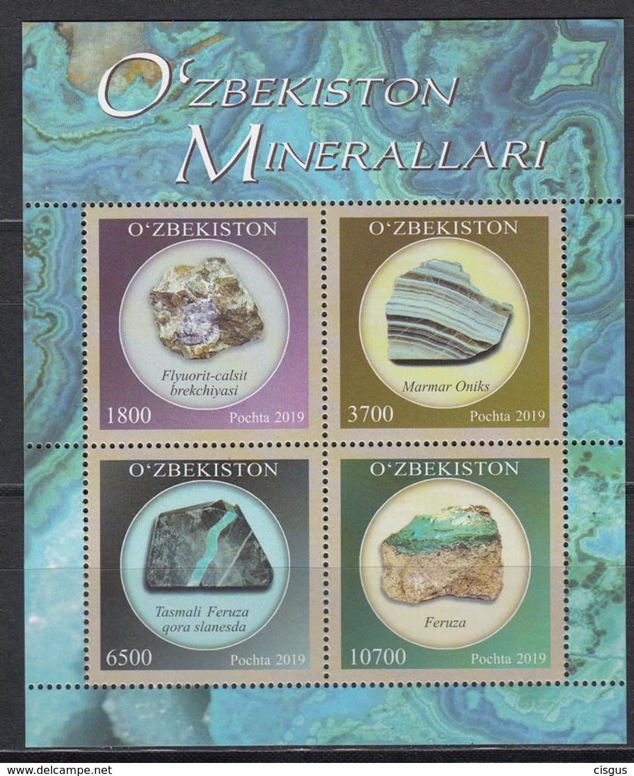 Uz 1358-61 Bl.96 Uzbekistan Usbekistan 2019 Minerals - Usbekistan