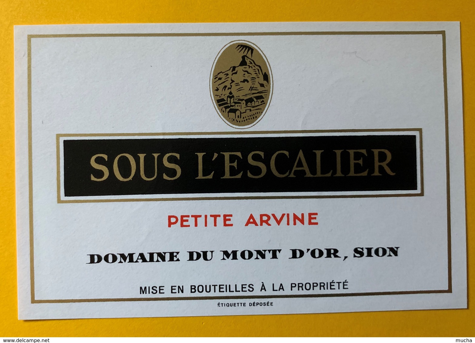 11368 - Série complète Domaine du Mont d'Or Sion Suisse 11 étiquettes  Année 1980