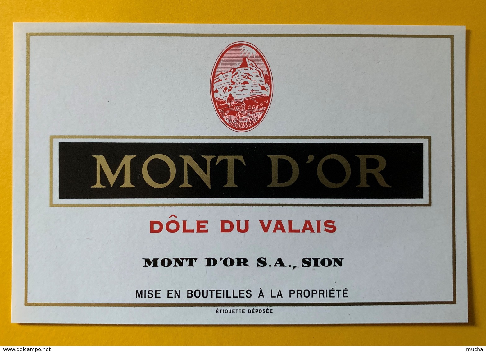 11368 - Série complète Domaine du Mont d'Or Sion Suisse 11 étiquettes  Année 1980