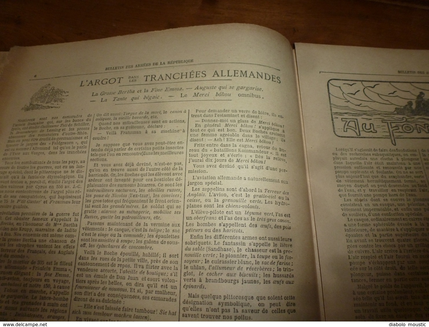 1917  BAR :Au Seuil Du 4e Hiver; L'esprit Goguenard En Belgique; L'argot Dans Les Tranchées Allemandes;Tagliamento ;etc - Francese