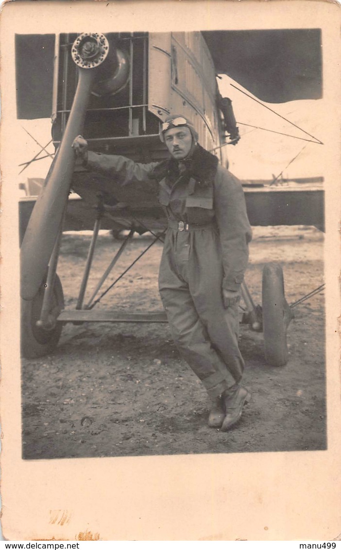 2 Photos Cartes Aviateur Français - 1914-18