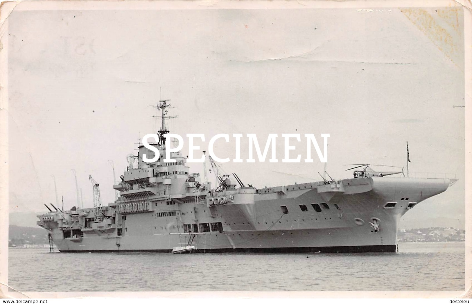 British War Ship Photo Postcard - Guerre