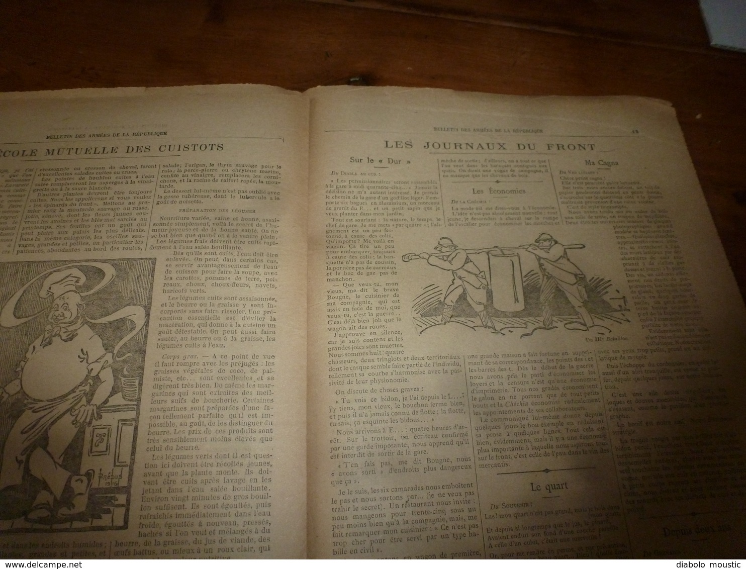 1917  BAR :Comment s'orienter a l'aide de la Lune; Les maneuvres d'un sous-marin;Ecole du cuistot;Journaux du front;etc