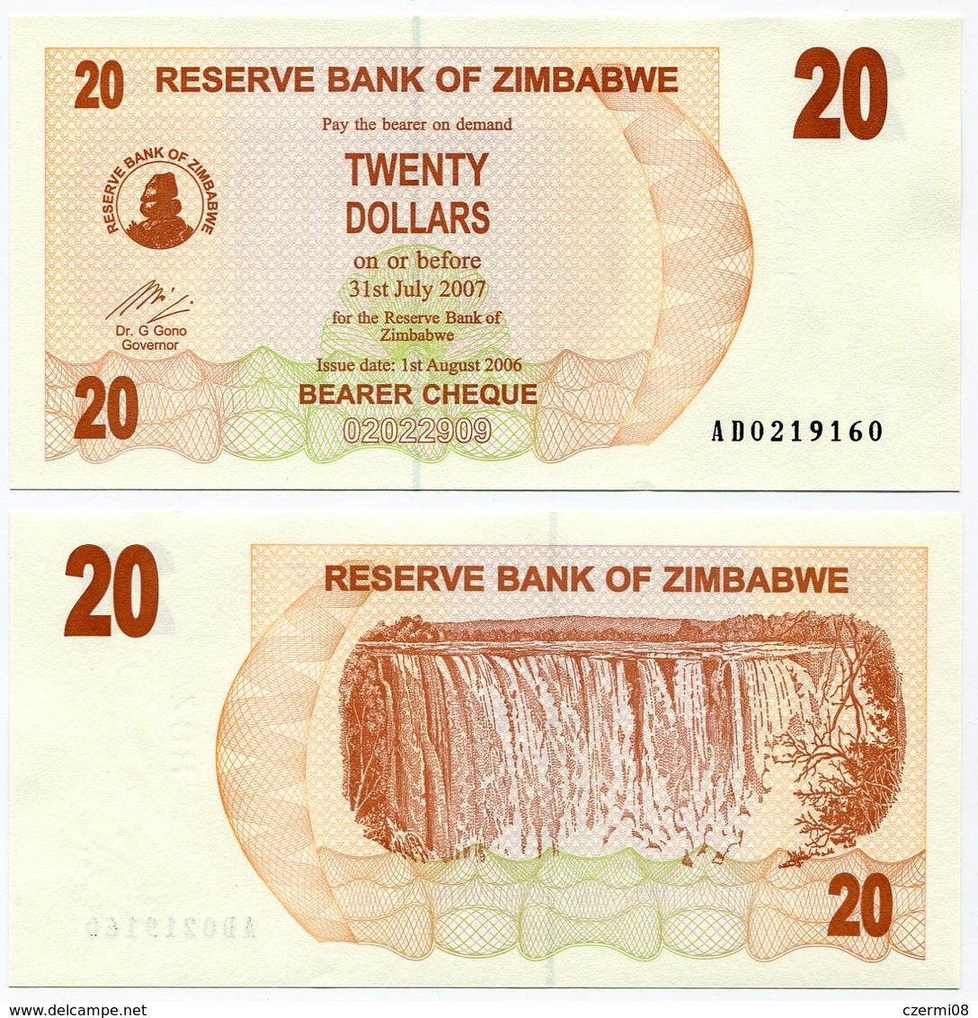 Zimbabwe - 5 Banknotes - 20 + 50 + 500 Dollars (2006) And 5 + 100 Dollars (2009) - Zimbabwe