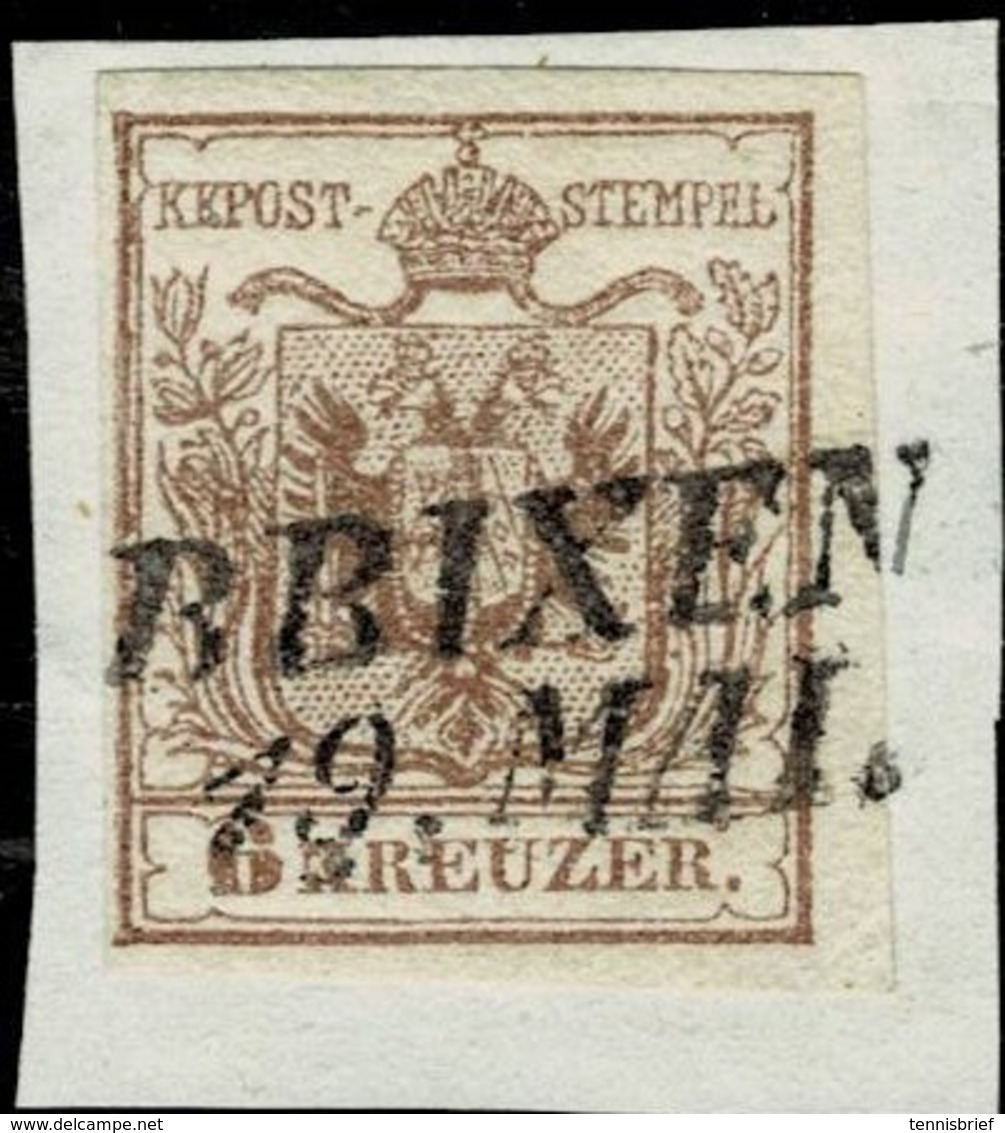 (1850) 6 Kr. Luxus , Klar " BRIXEN " ,,  #a2841 - Oblitérés