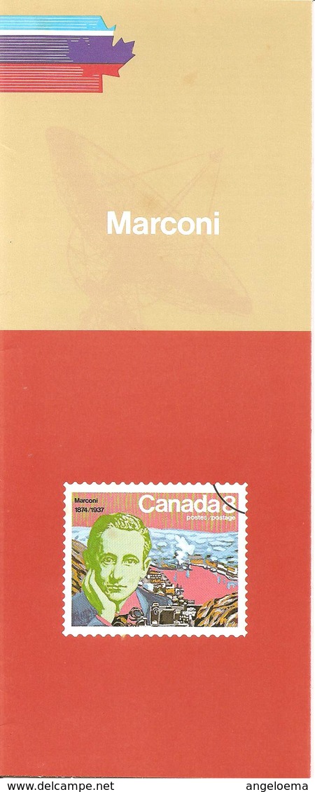 CANADA' - 1974 Broschure Canada Post Emissione Francobollo GUGLELMO MARCONI - Physics