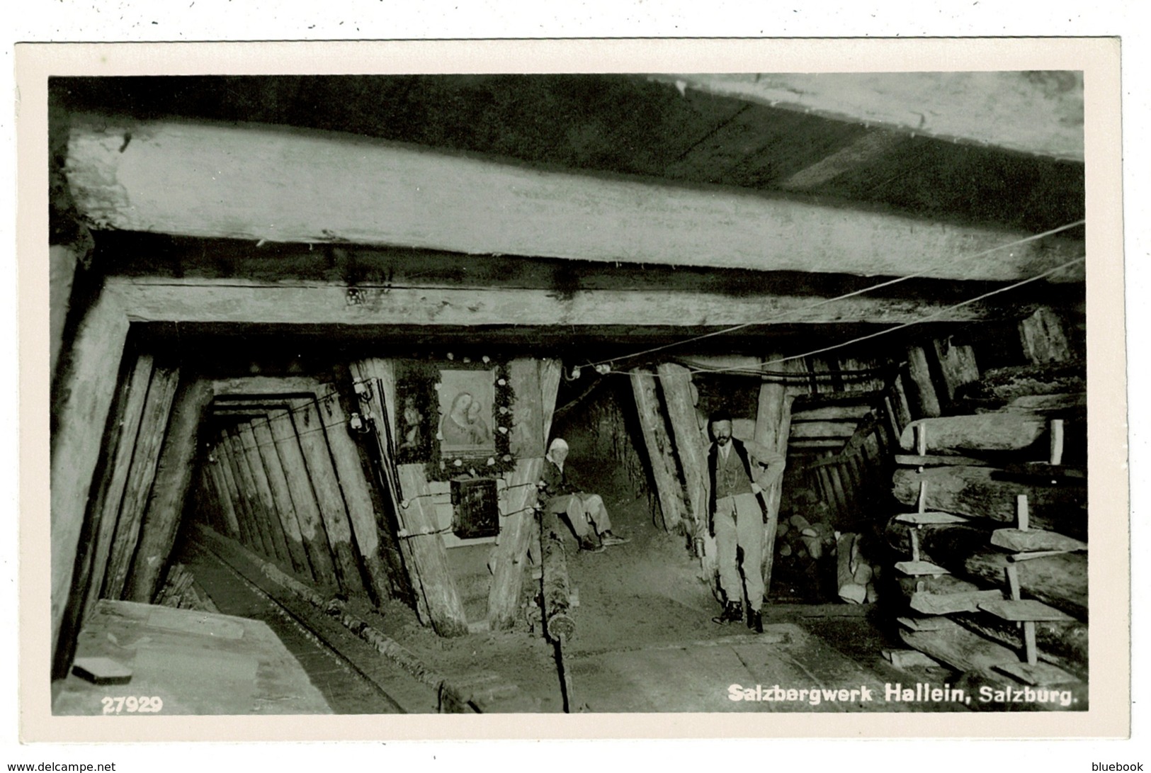 Ref 1316 - Real Photo Postcard - Salt Mine - Salzbergwerk Hallein Salzburg Austria - Other & Unclassified