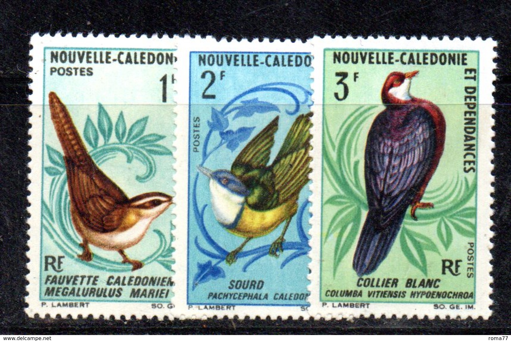 APR2188 - NUOVA CALEDONIA 1967 , Yvert N. 345+346+347  ***  MNH  (2380A)  Uccelli - Nuovi