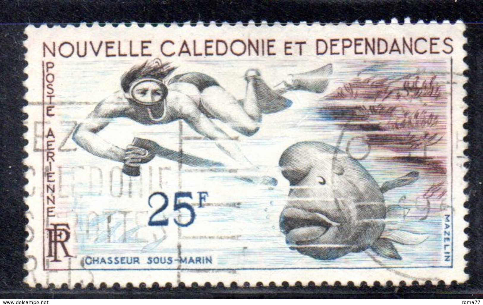 APR2194 - NUOVA CALEDONIA 1955 , Posta Aerea Yvert N. 69  Usato  (2380A) - Usati