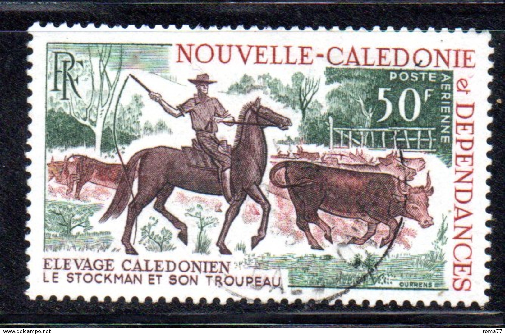 APR2196 - NUOVA CALEDONIA 1969 , Posta Aerea Yvert N. 104  Usato  (2380A)  Elevage - Usati