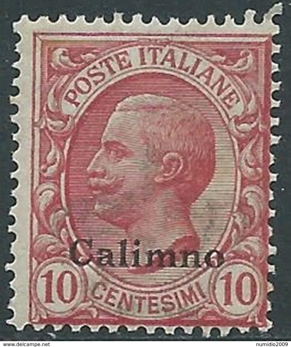 1912 EGEO CALINO EFFIGIE 10 CENT MNH ** - RA32-4 - Egée (Calino)