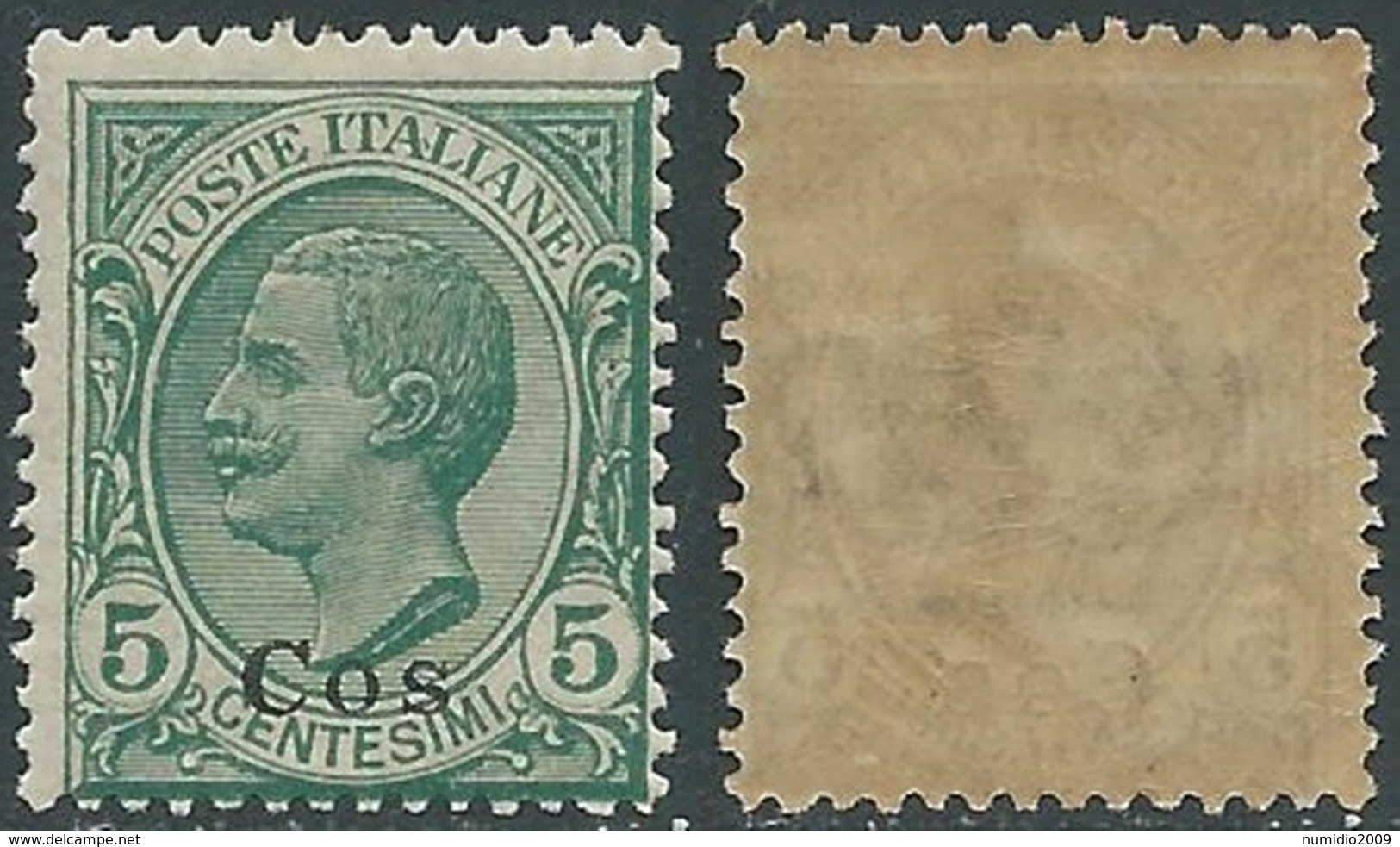 1912 EGEO COO EFFIGIE 5 CENT MNH ** - E154-2 - Aegean (Coo)