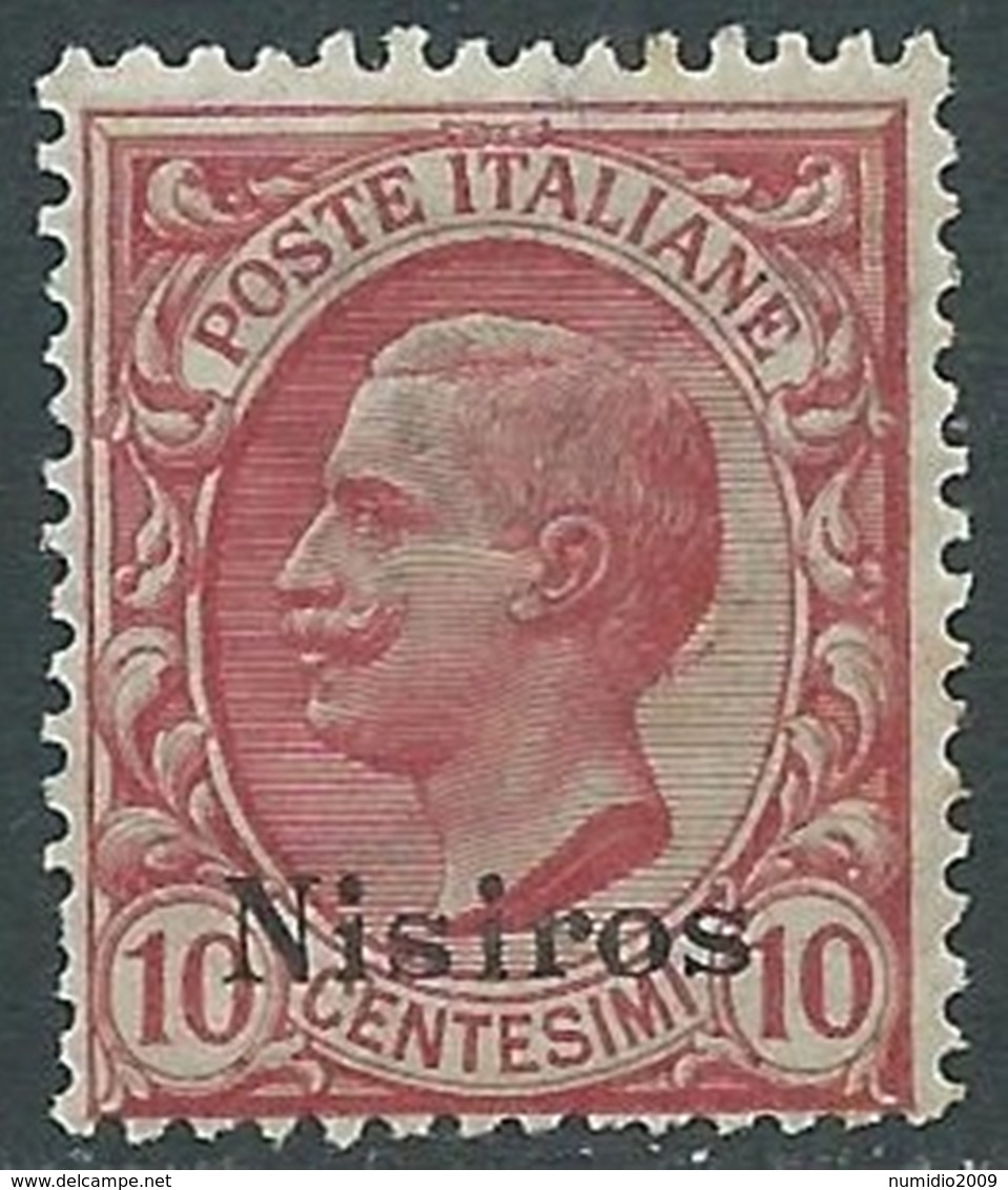 1912 EGEO NISIRO EFFIGIE 10 CENT MNH ** - RA32-3 - Aegean (Nisiro)