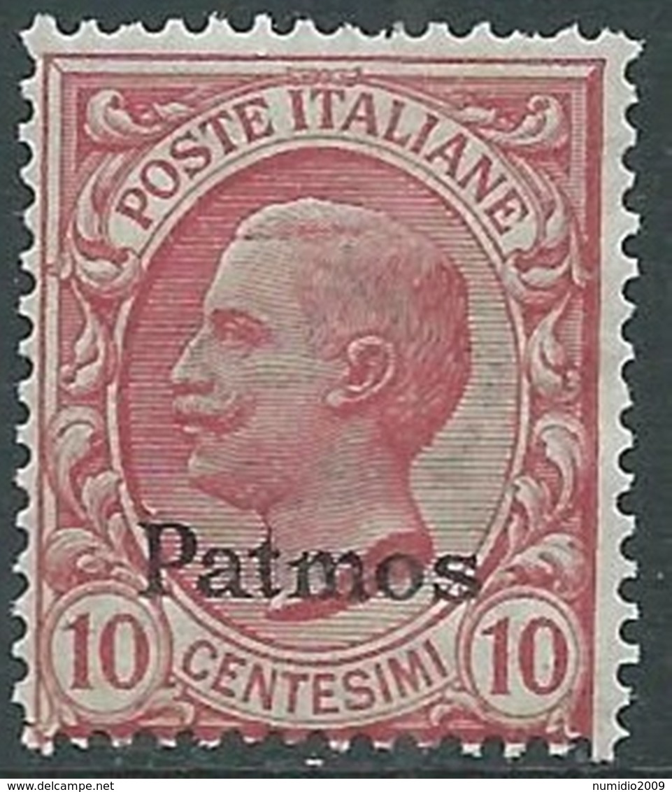 1912 EGEO PATMO EFFIGIE 10 CENT MNH ** - RA32-7 - Egée (Patmo)