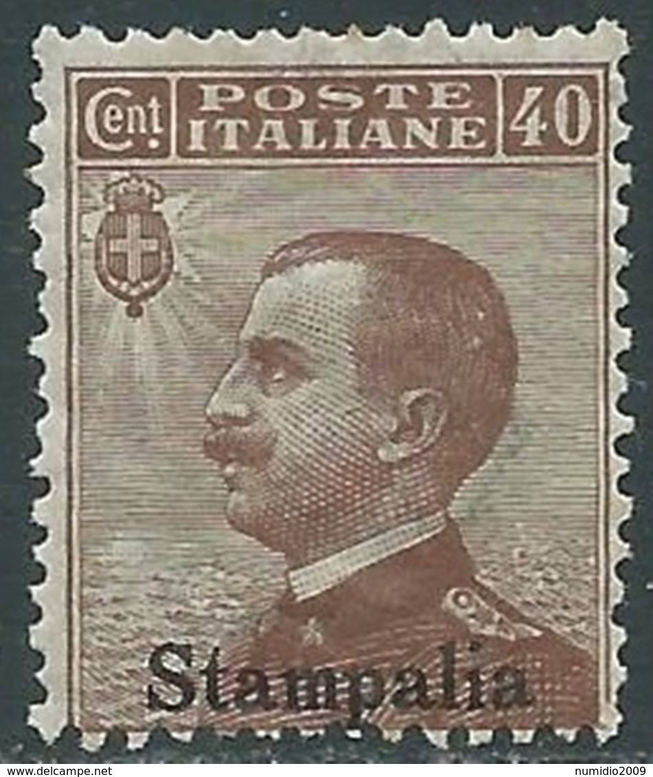 1912 EGEO STAMPALIA EFFIGIE 40 CENT MNH ** - RA32-6 - Aegean (Stampalia)