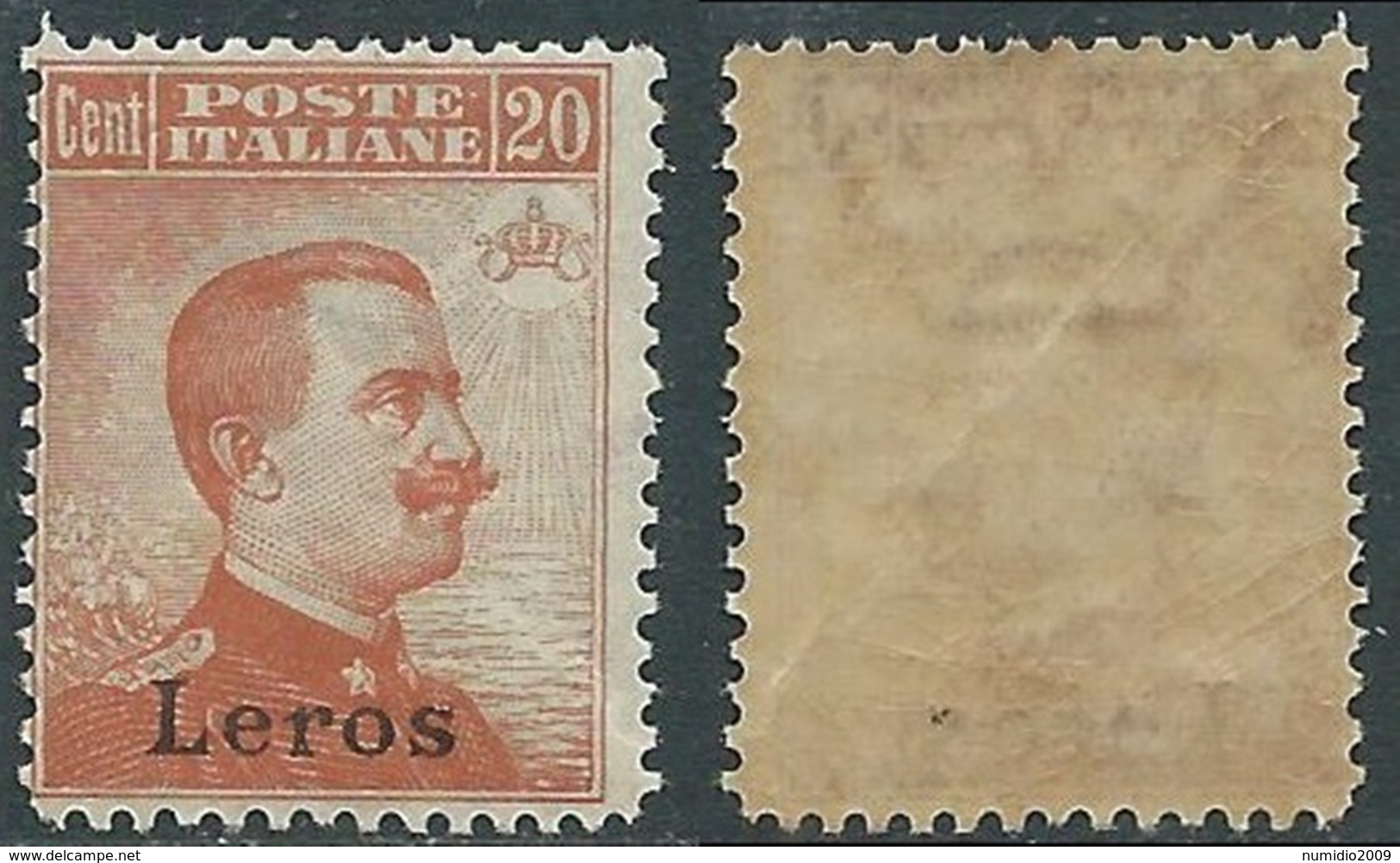 1921-22 EGEO LERO EFFIGIE 20 CENT MNH ** - E154 - Egée (Lero)