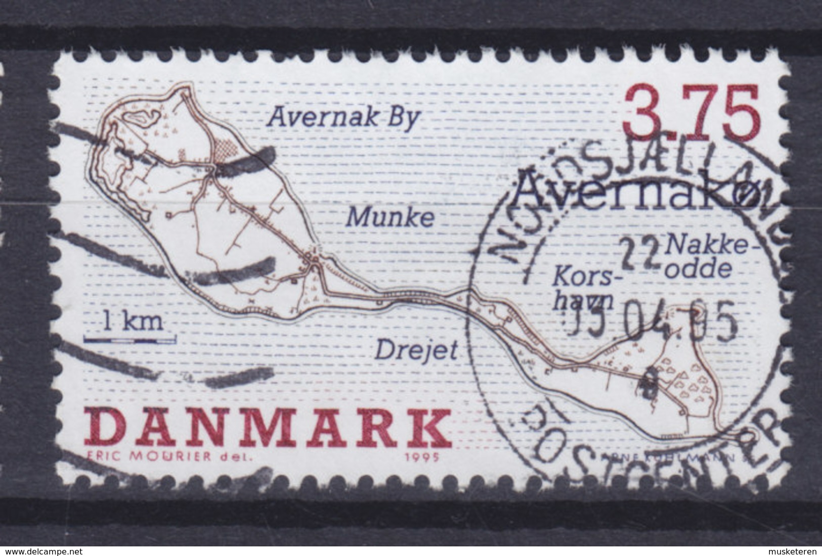 Denmark 1995 Mi. 1096   3.75 Kr Dänische Inseln Danish Isles Avernakø Map - Gebraucht