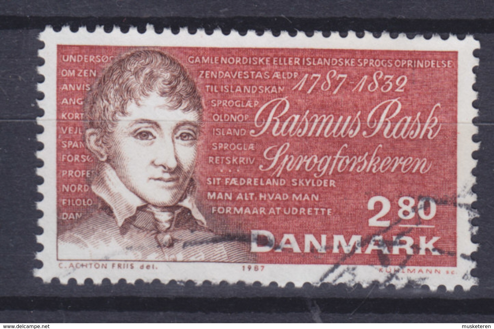 Denmark 1987 Mi. 903    2.80 Kr Geburtstag Von Rasmus Rask, Sprachforscher - Gebraucht