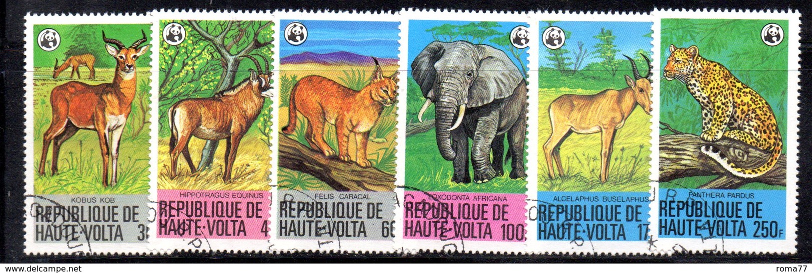 APR2199 - HAUTE ALTO VOLTA 1979 , Serie  Yvert N. 488/493  Usato  (2380A)  Wwf - Alto Volta (1958-1984)